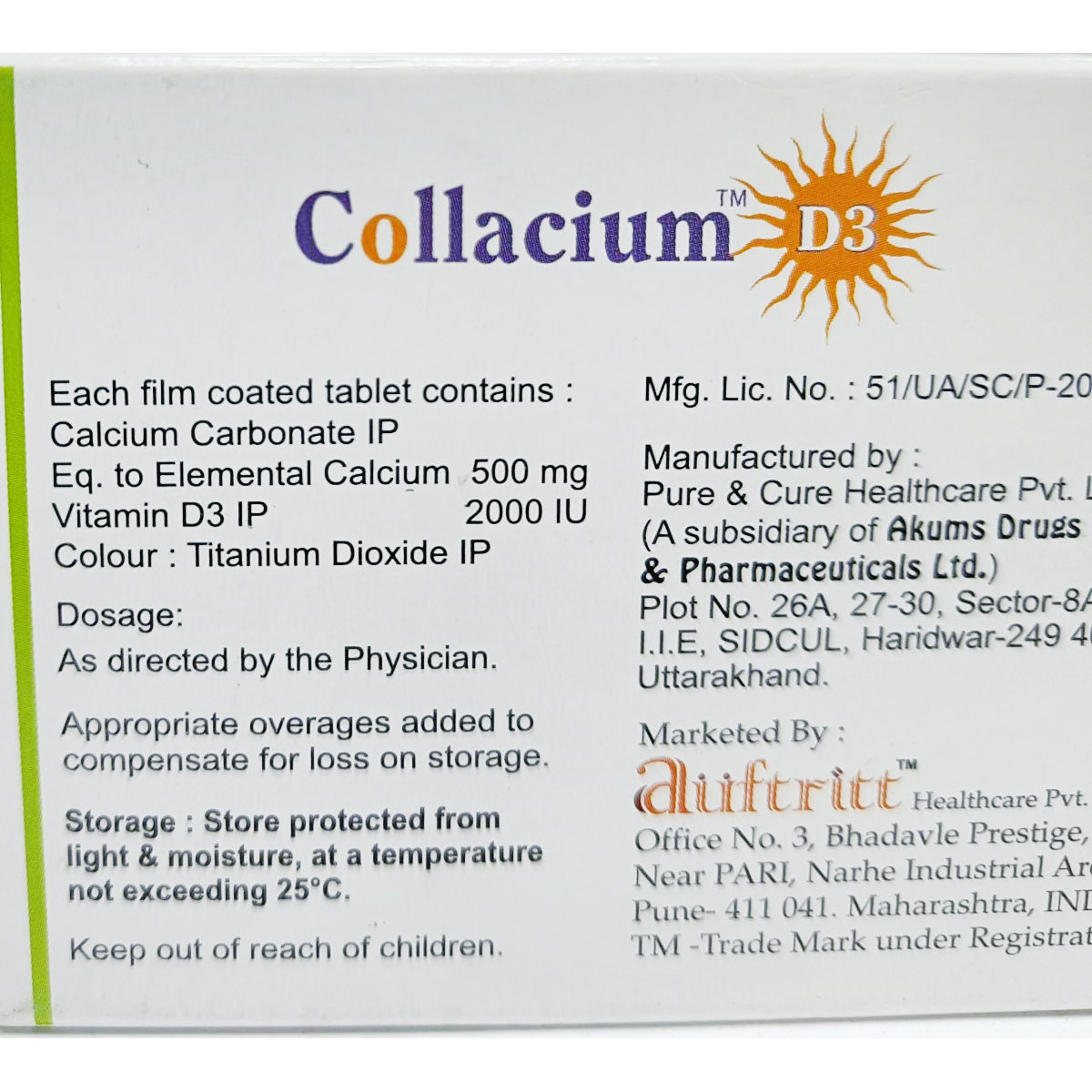 Collacium D3 Tablet 10's, Pack of 10 Collacium D3 Tablet 10's, Pack of 10