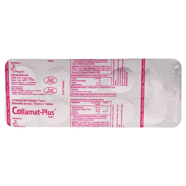 Collamat-Plus Tab 10'S, Pack of 10 TABLETS