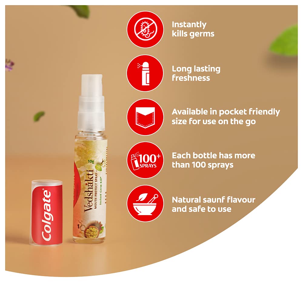 Colgate Vedshakti Mouth Protect Spray, 10 gm, Pack of 1 Colgate Vedshakti Mouth Protect Spray, 10 gm, Pack of 1
