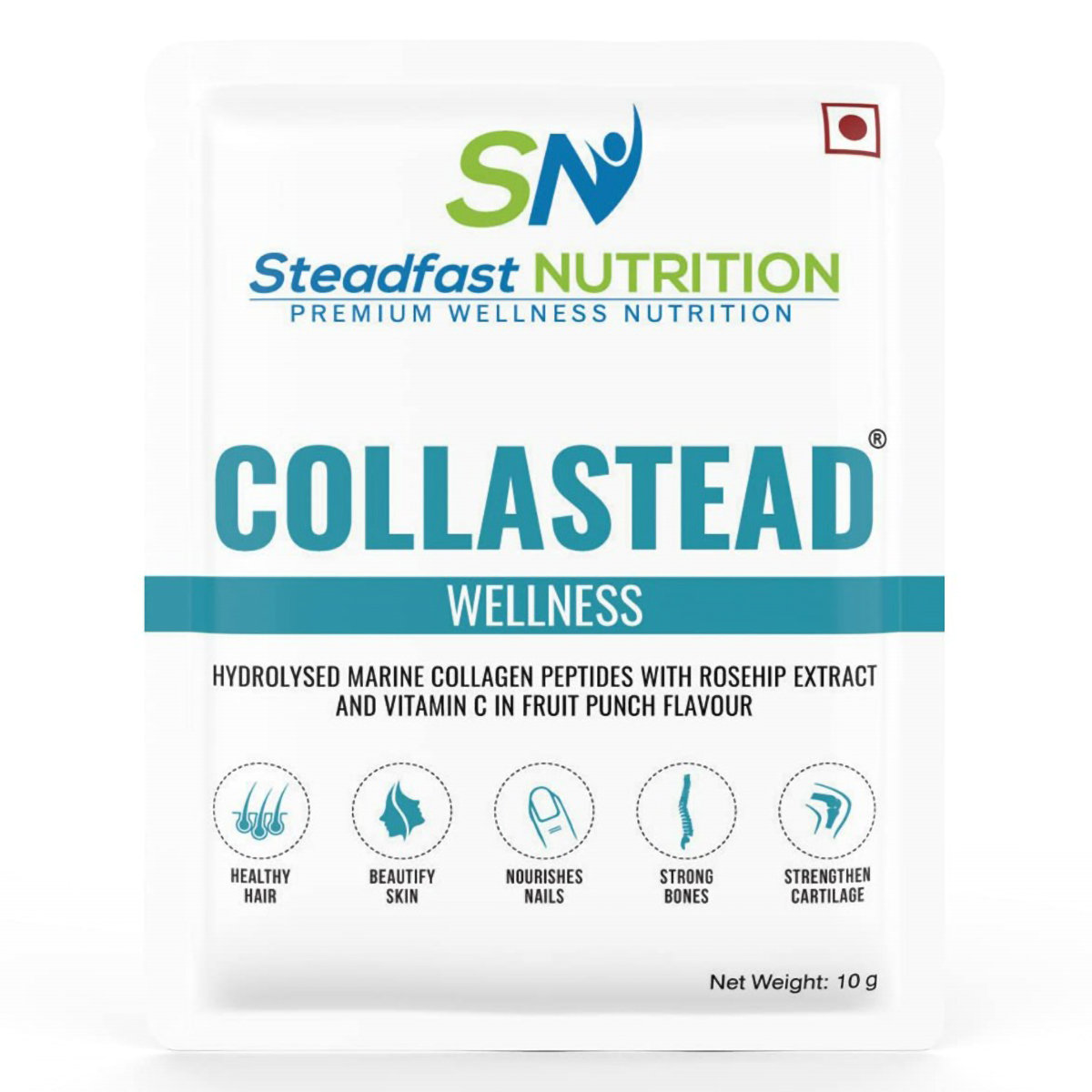 Steadfast Nutrition Collastead Wellness Fruit Punch Flavour Powder, 10 gm, Pack of 1 Steadfast Nutrition Collastead Wellness Fruit Punch Flavour Powder, 10 gm, Pack of 1