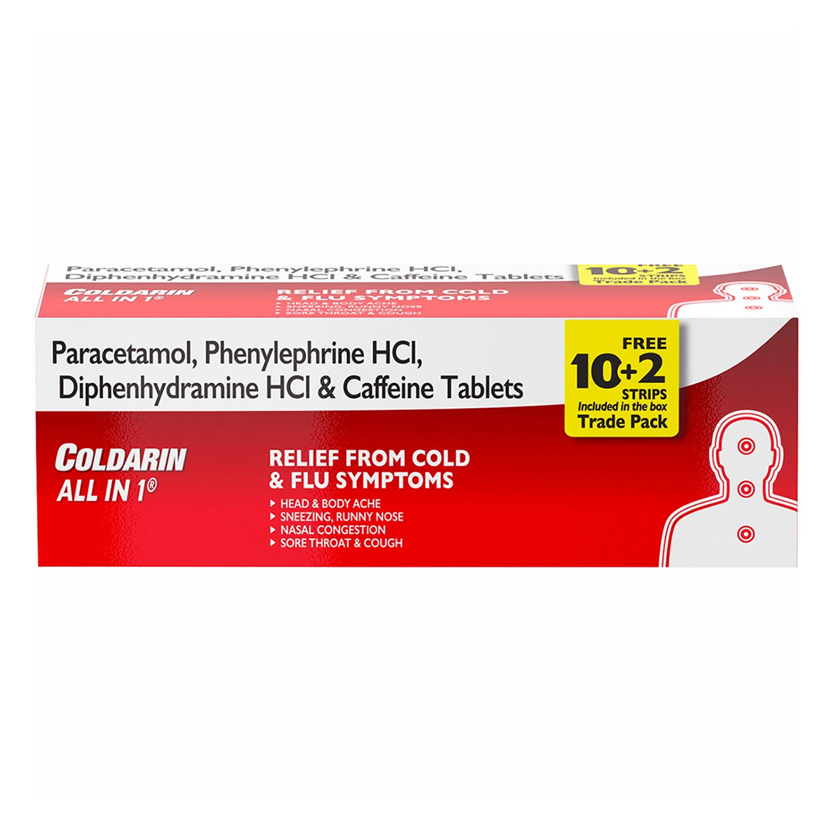 Coldarin All In 1, 10 Tablets, Pack of 10 TABLETS Coldarin All In 1, 10 Tablets, Pack of 10 TABLETS