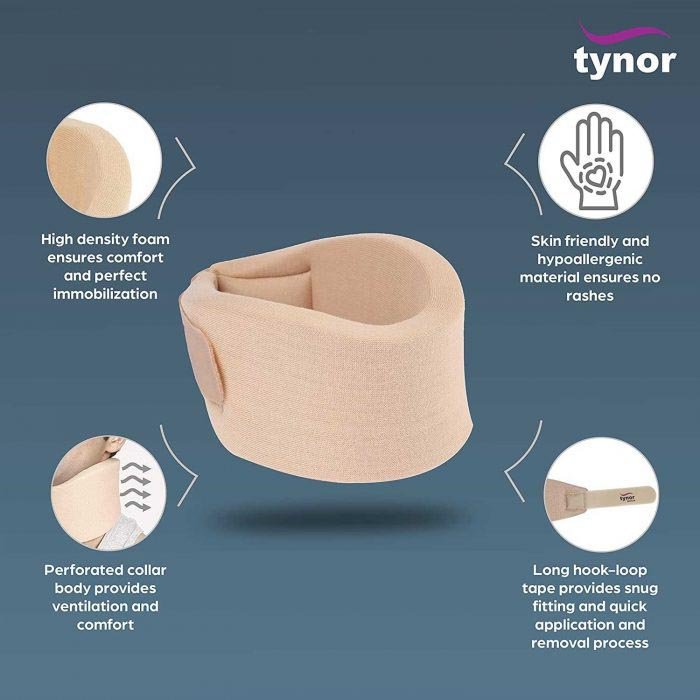 Tynor Cervical Collar with Firm Density Medium B-01, 1 Count, Pack of 1 Tynor Cervical Collar with Firm Density Medium B-01, 1 Count, Pack of 1