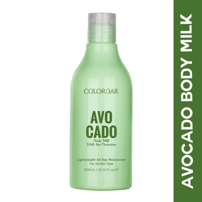 Colorbar Avocado Body Milk 300 ml | Enriched With Avocado Oil | Sun Protection | All Day Moisturization | Deep Hydration | Lightweight | For All Skin Type, Pack of 1