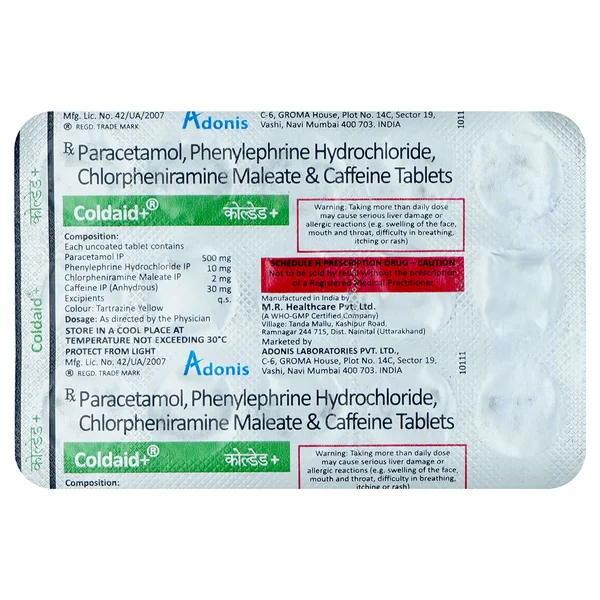 Coldaid+ Tablet 15's
