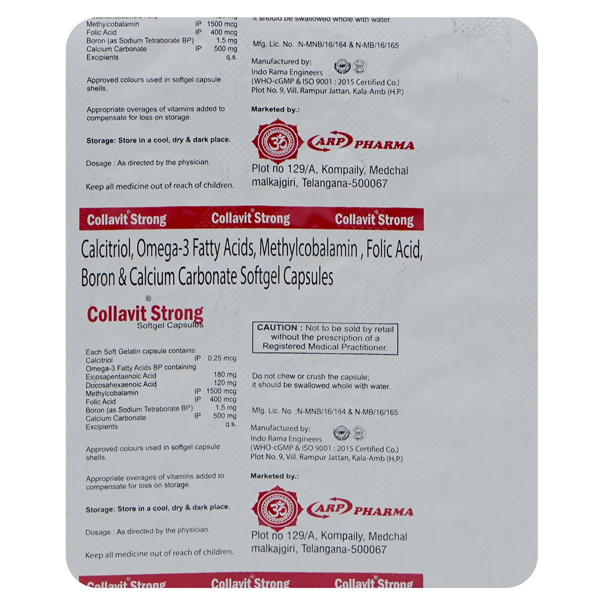 Collavit Strong Softgel Capsule 15's, Pack of 15 Collavit Strong Softgel Capsule 15's, Pack of 15