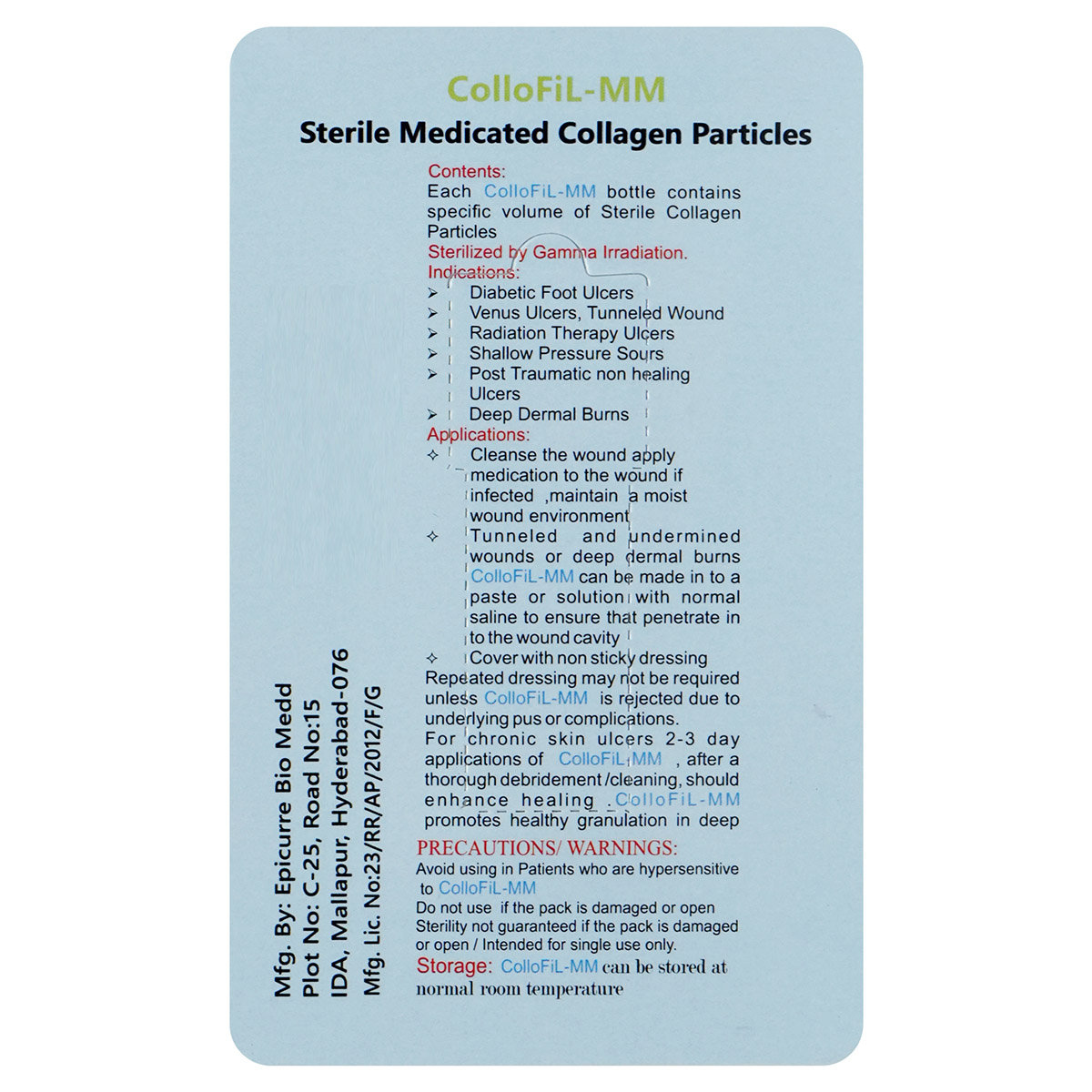 Collofil-MM Collagen Particles 5 ml, Pack of 1 POWDER Collofil-MM Collagen Particles 5 ml, Pack of 1 POWDER