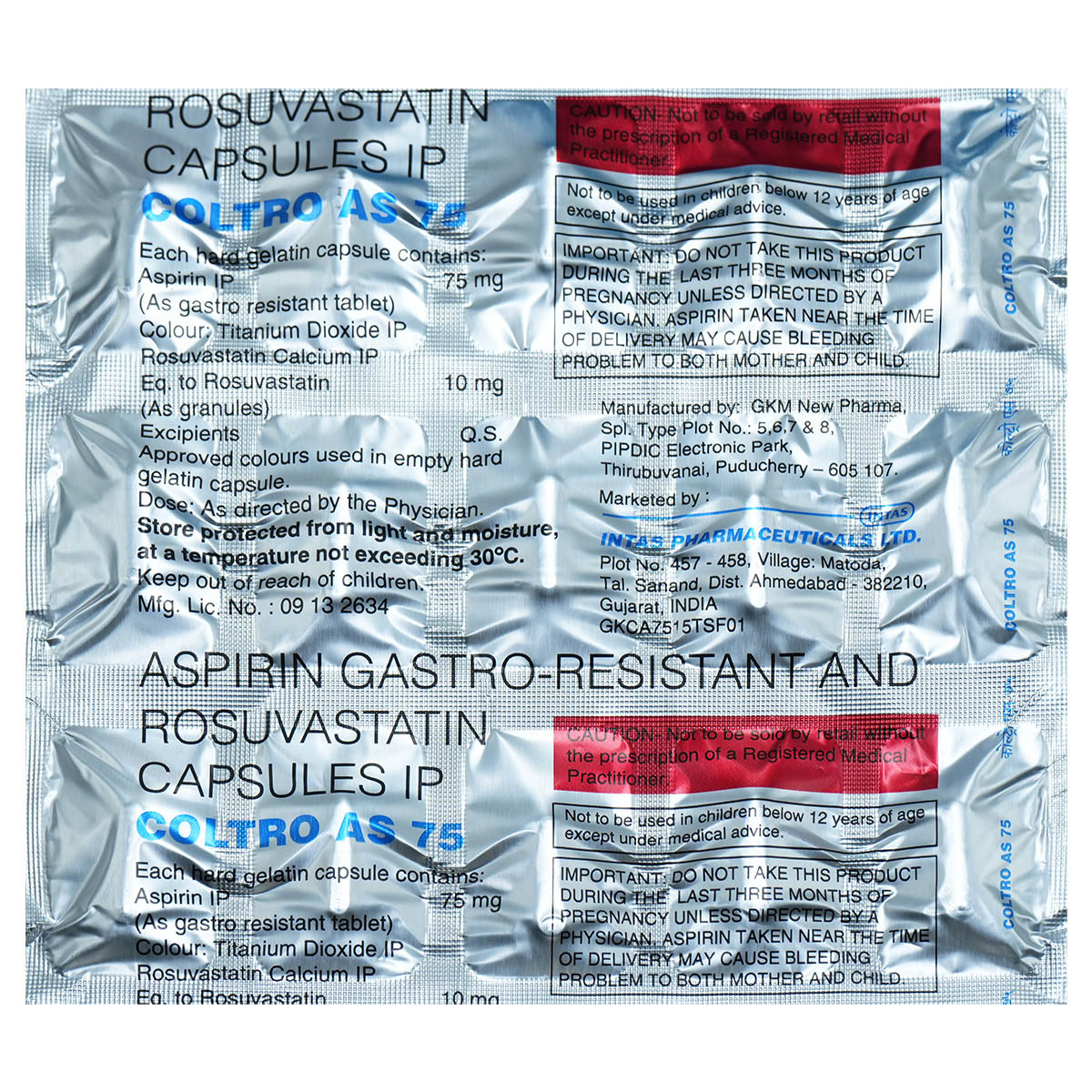 Coltro AS 75 Capsule 15's, Pack of 15 CAPSULES Coltro AS 75 Capsule 15's, Pack of 15 CAPSULES