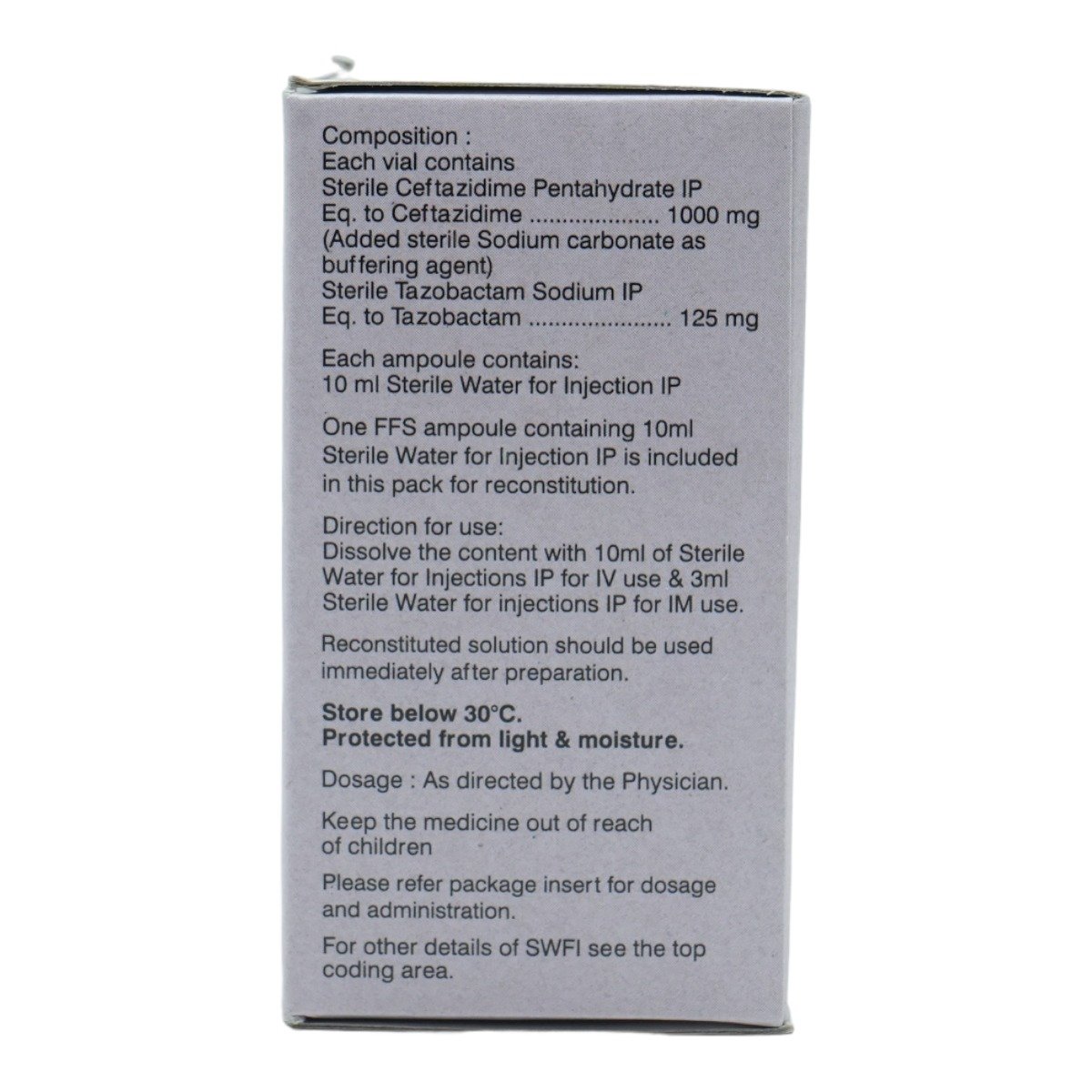 COMBITAZ 1G+125MG INJECTION, Pack of 1 INJECTION COMBITAZ 1G+125MG INJECTION, Pack of 1 INJECTION