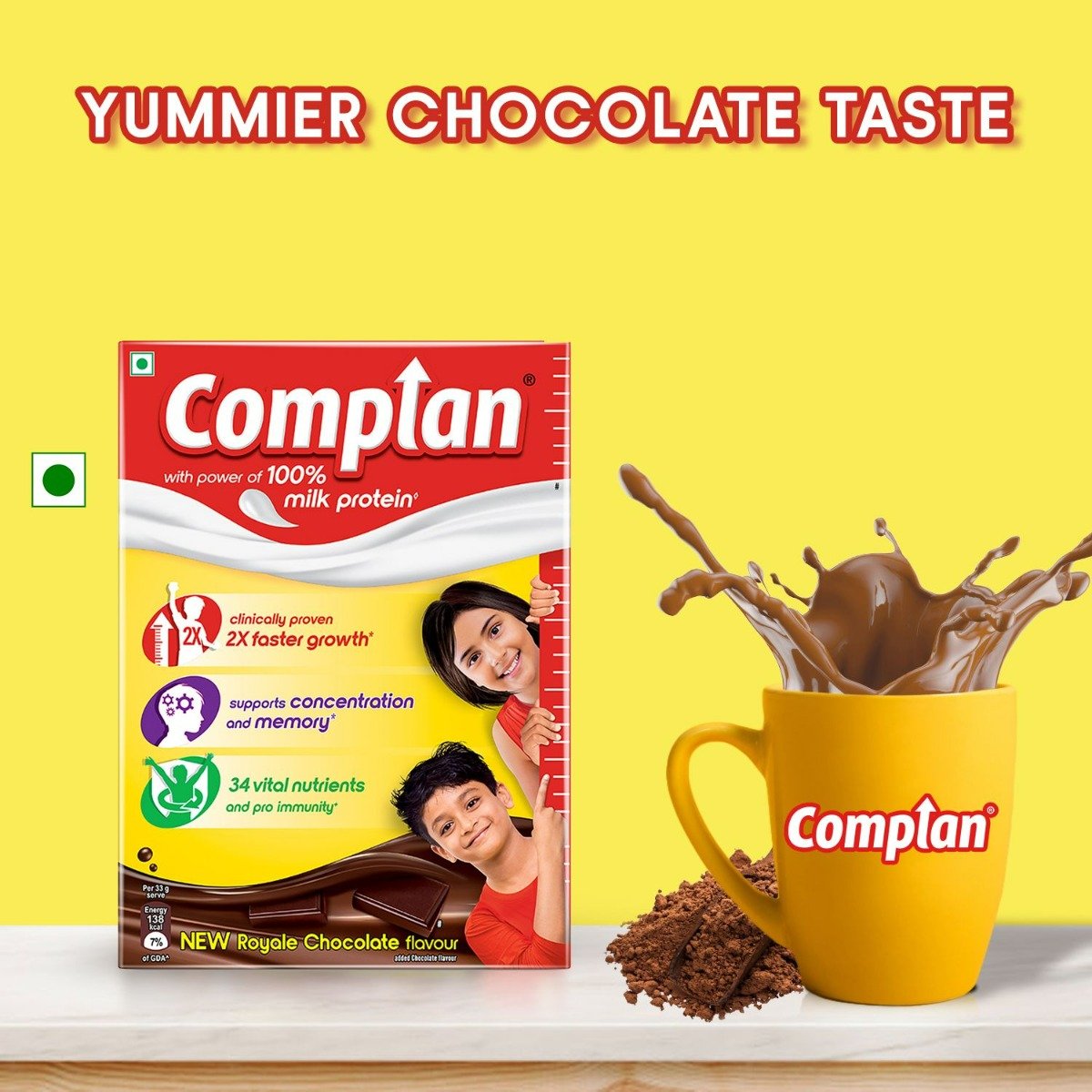 Complan Royale Chocolate Flavour Nutrition Powder, 500 gm Refill Pack, Pack of 1 Complan Royale Chocolate Flavour Nutrition Powder, 500 gm Refill Pack, Pack of 1
