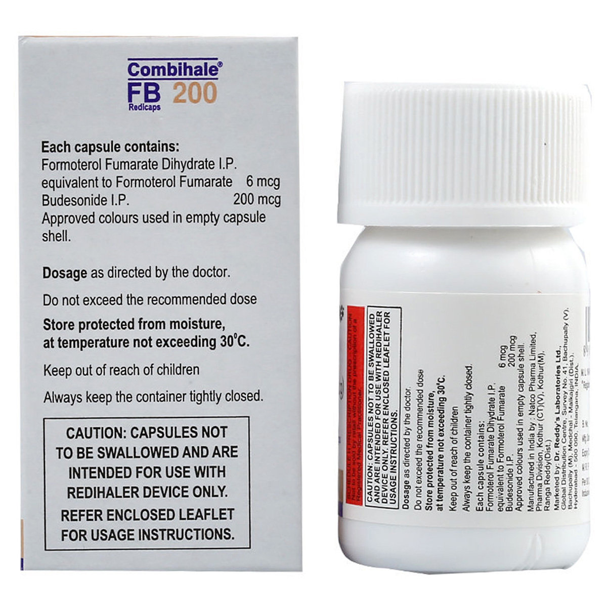 Combihale FB 200 Redicaps 30's, Pack of 1 CAPSULE Combihale FB 200 Redicaps 30's, Pack of 1 CAPSULE