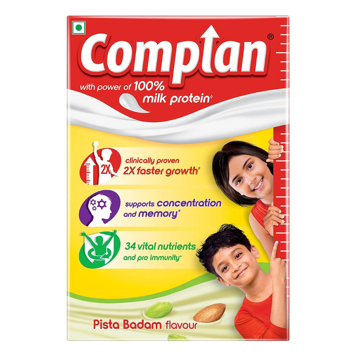 Complan Pista Badam Flavour Nutrition Powder, 500 gm Refill Pack, Pack of 1 Complan Pista Badam Flavour Nutrition Powder, 500 gm Refill Pack, Pack of 1