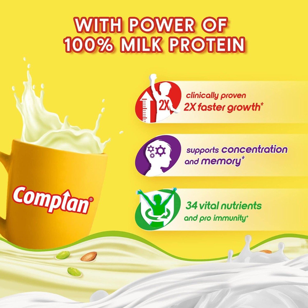 Complan Pista Badam Flavour Nutrition Powder, 500 gm Refill Pack, Pack of 1 Complan Pista Badam Flavour Nutrition Powder, 500 gm Refill Pack, Pack of 1
