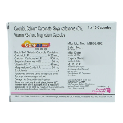 Com-D3 Fem Capsule 10's, Pack of 10 CapsuleS