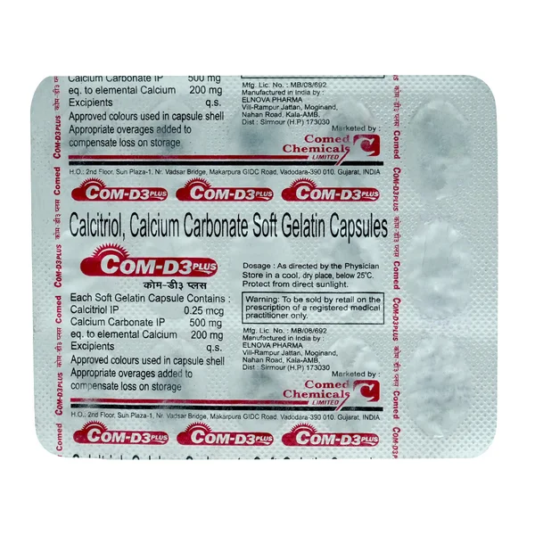 Com-D3 Plus Softgel Capsule 15's