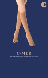 C-Med Compression Stocking Thigh High AG Large, 1 Pair, Pack of 1