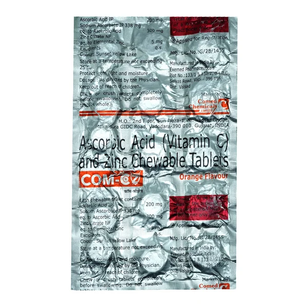 Com-CZ Orange Chewable Tablet 15's, Pack of 15 TABLETS