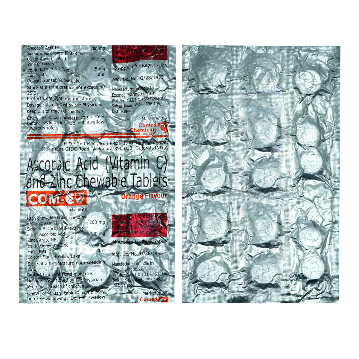 Com-CZ Orange Chewable Tablet 15's, Pack of 15 TABLETS Com-CZ Orange Chewable Tablet 15's, Pack of 15 TABLETS