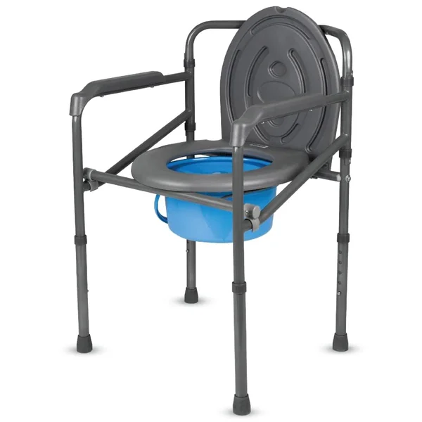 Vissco Comfort Steel Folding Commode Chair Outcase, 1 Count, Pack of 1