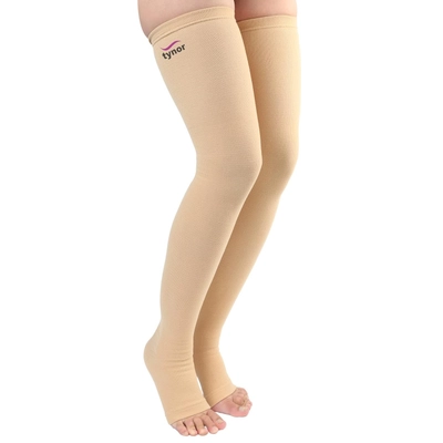 Tynor Compression Stockings Mid Thigh Large, 1 Count, Pack of 1