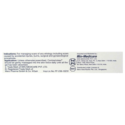 Contractubex Gel 20 gm | Extr Cepae Fluid, Heparin Sodium, Allantoin | Helps In Managing Scars Of Any Etiology, Pack of 1 GEL