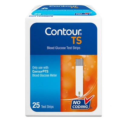 Contour TS Blood Glucose Test Strips, 25 Count, Pack of 1