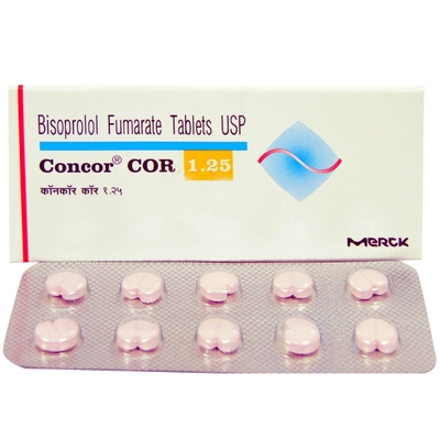 Concor COR 1.25 Tablet 10's, Pack of 10 TABLETS