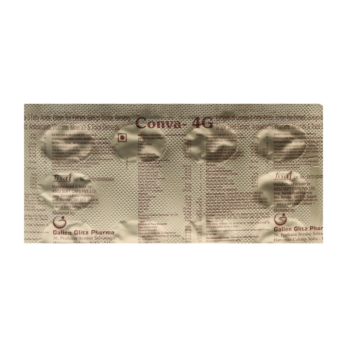 Conva 4G Capsule 10's, Pack of 10 Conva 4G Capsule 10's, Pack of 10
