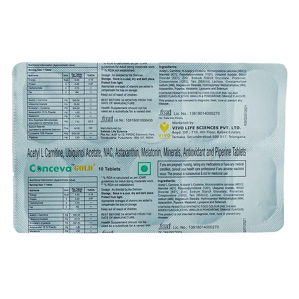 Conceva Gold Tablet 10's