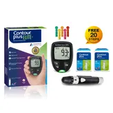 Contour Plus Elite Blood Glucose Monitoring System with Free 20 Strips, 1 Kit, Pack of 1