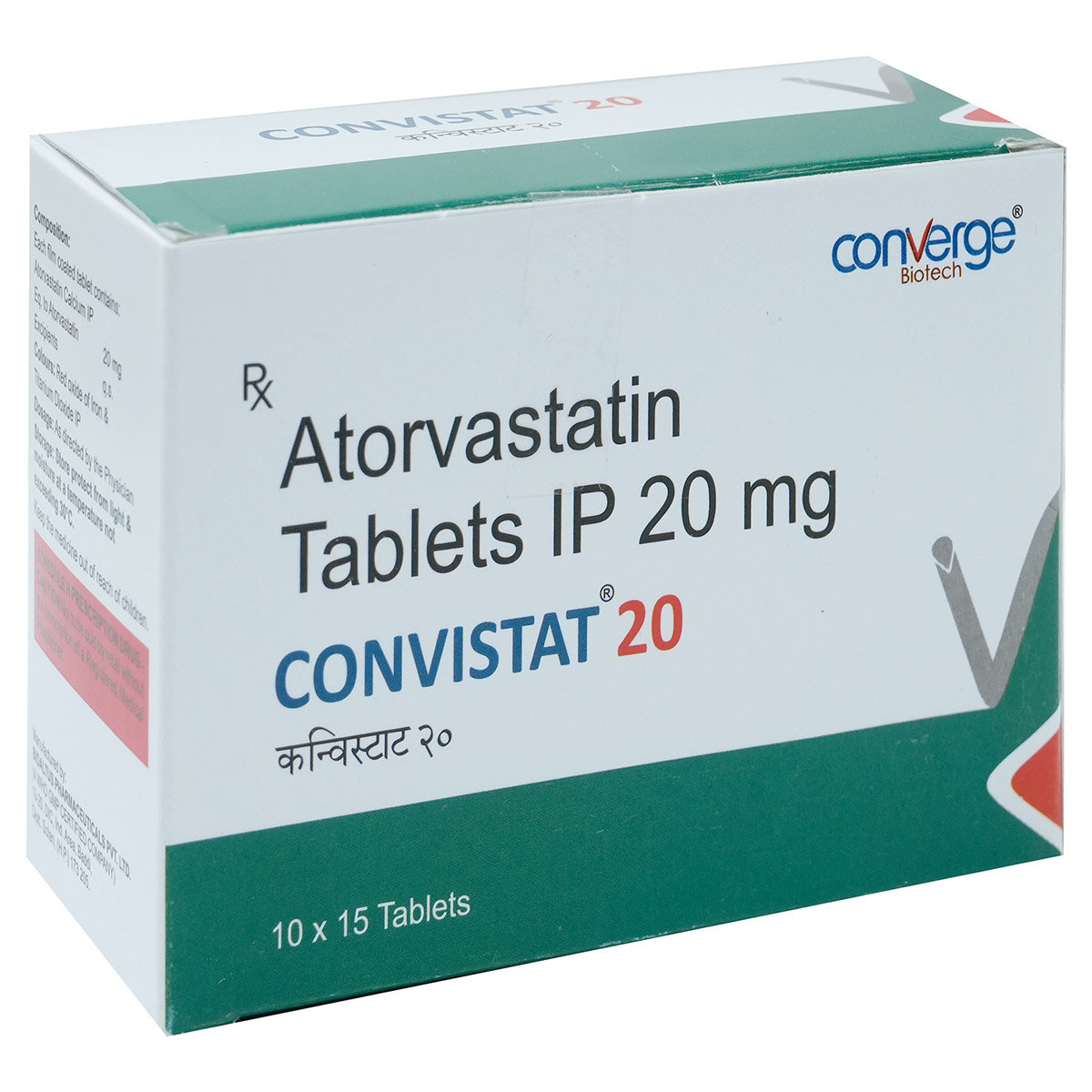 Convistat 20 Tablet 15's, Pack of 15 TabletS Convistat 20 Tablet 15's, Pack of 15 TabletS