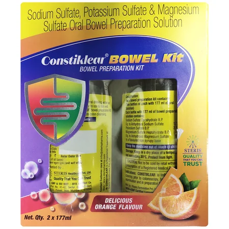 Constiklear Orange Flavour Oral Bowel Preparation Kit 2x177 ml