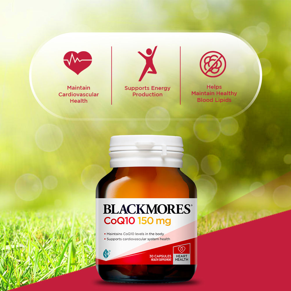 Blackmores CoQ10 150 mg for Heart Health, 30 Capsules, Pack of 1 