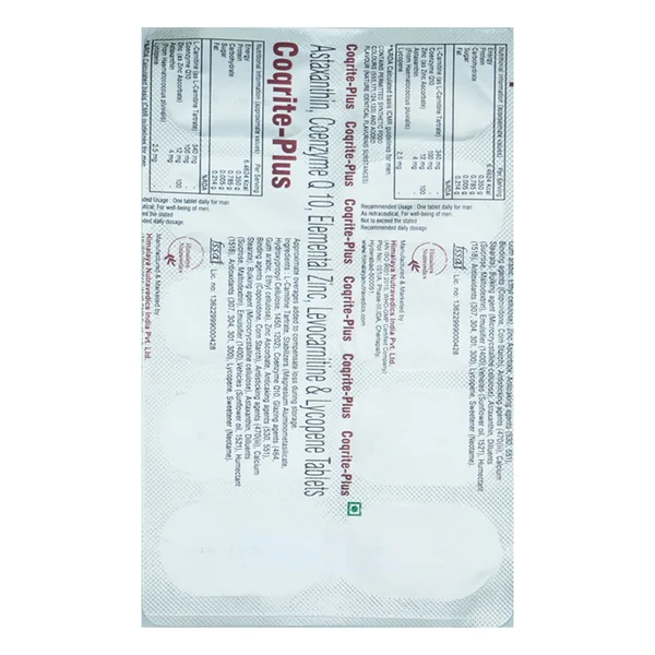 Coqrite-Plus Tablet 10's, Pack of 10 TABLETS