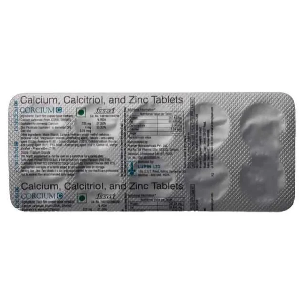 Corcium C Tablet 10's, Pack of 10 TABLETS