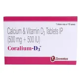 Coralium-D3 Tablet 10's, Pack of 10 TABLETS