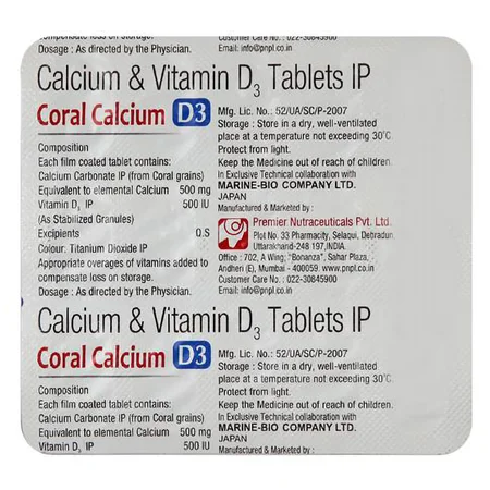 Coral Calcium D3 Tablet 15's