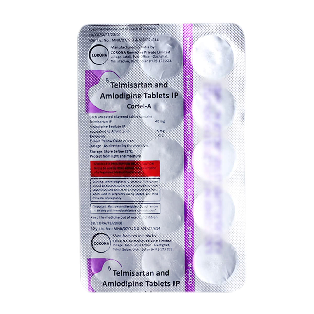 Cortel A 40 Tablet 15's, Pack of 15 TABLETS Cortel A 40 Tablet 15's, Pack of 15 TABLETS