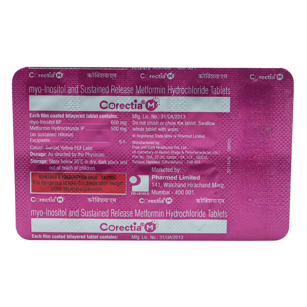 Buy Corectia M Tablet 10's Online
