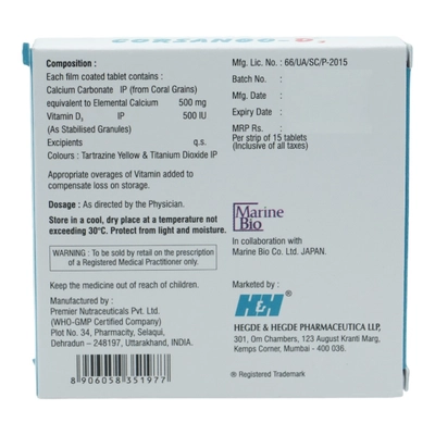 Corsango-D3 Tablet 15's, Pack of 15 TABLETS