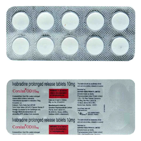 Coralan OD 10 mg Tablet 10's, Pack of 10 TabletS