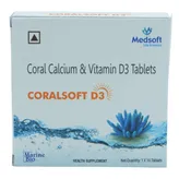 Coralsoft D3 Tablet 15's, Pack of 15 TABLETS