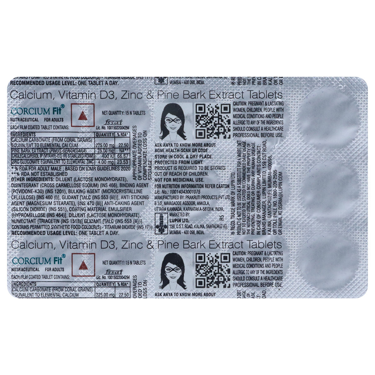 Buy Corcium Fit Tablet 15's Online