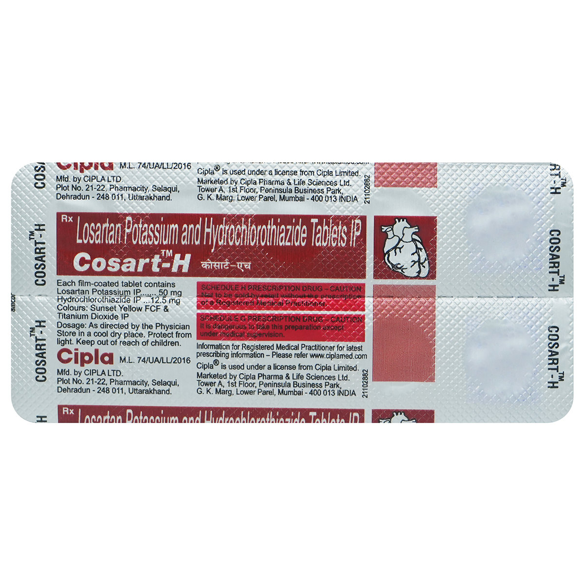 Cosart-H Tablet 10's, Pack of 10 TabletS Cosart-H Tablet 10's, Pack of 10 TabletS