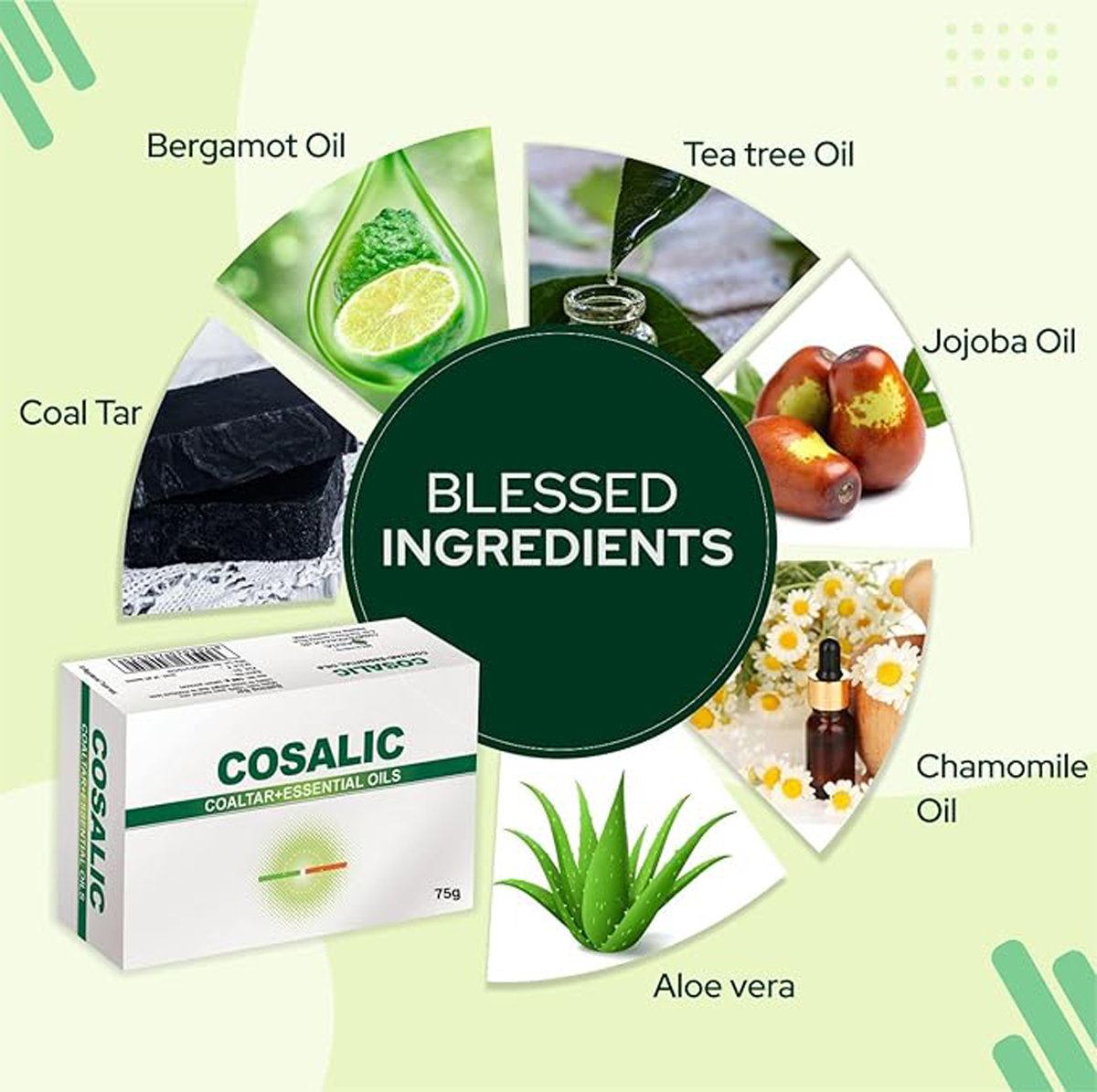 Cosalic Soap 100 gm | Coal Tar Solution With Essential Oils, Pack of 1 Cosalic Soap 100 gm | Coal Tar Solution With Essential Oils, Pack of 1