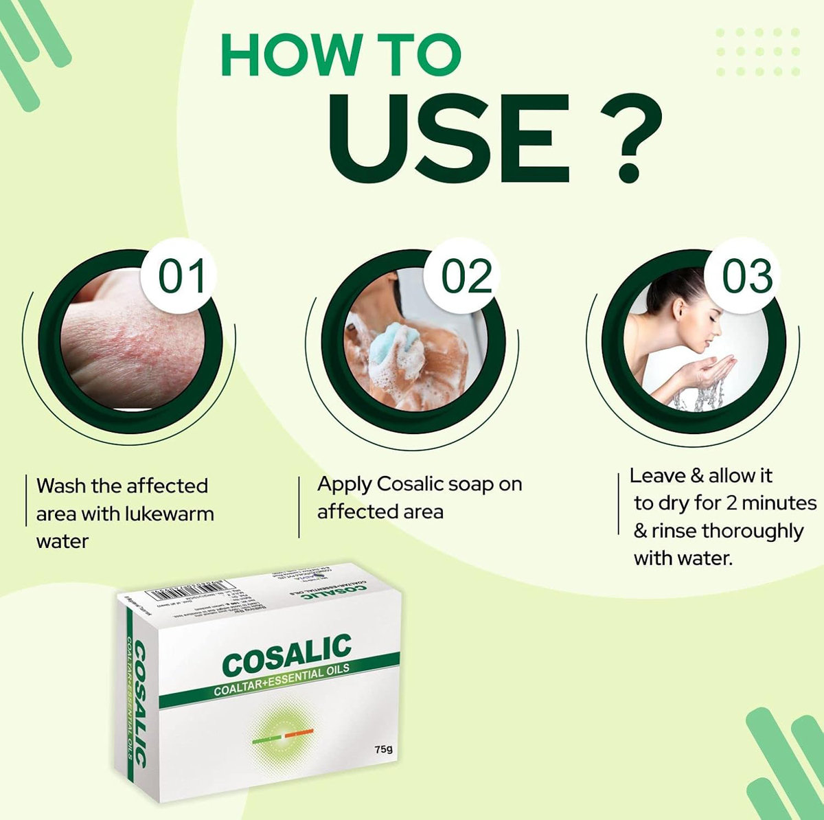 Cosalic Soap 100 gm | Coal Tar Solution With Essential Oils, Pack of 1 Cosalic Soap 100 gm | Coal Tar Solution With Essential Oils, Pack of 1