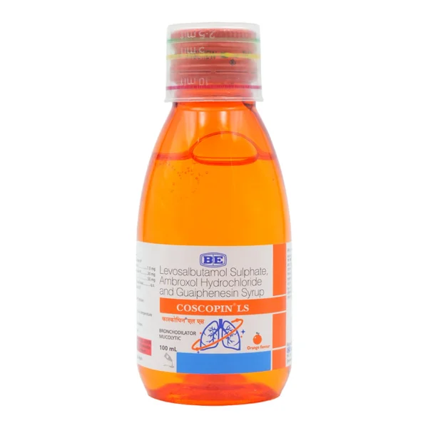 Coscopin LS Orange Syrup 100 ml, Pack of 1 Liquid