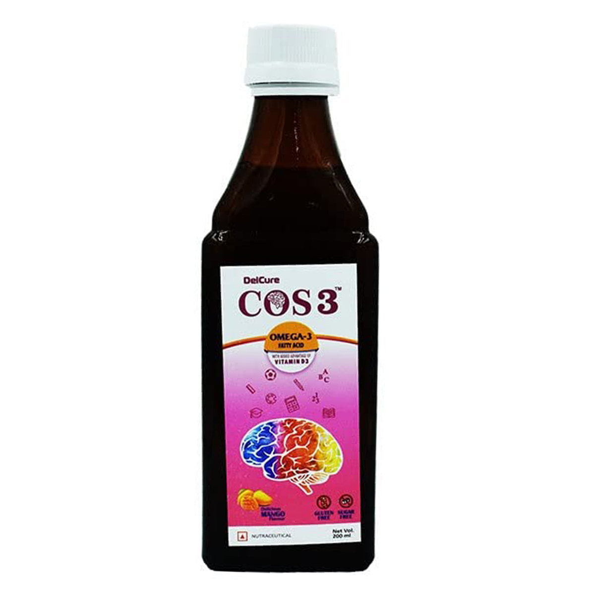 Cos 3 Sugar Free Mango Syrup 200 ml, Pack of 1 Cos 3 Sugar Free Mango Syrup 200 ml, Pack of 1