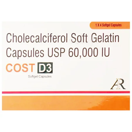 Cost D3 Softgel Capsule 4's