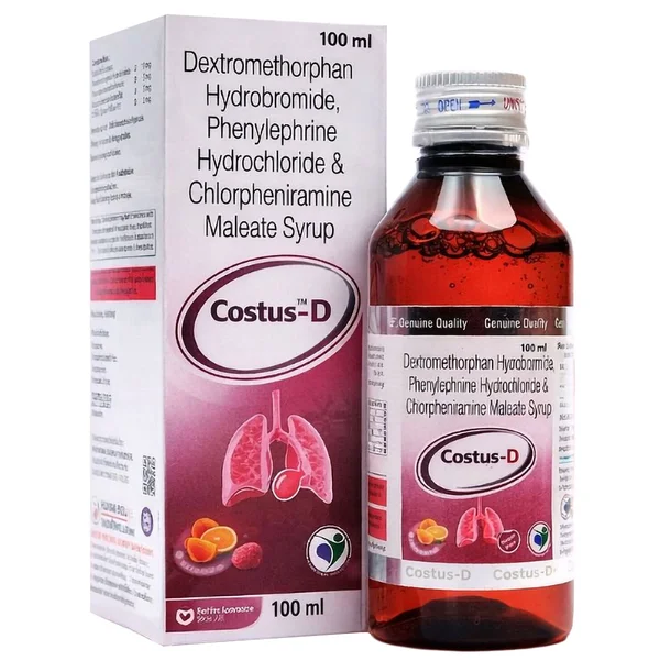 Costus-D Sugar Free Orange Falvour Syrup 100 ml