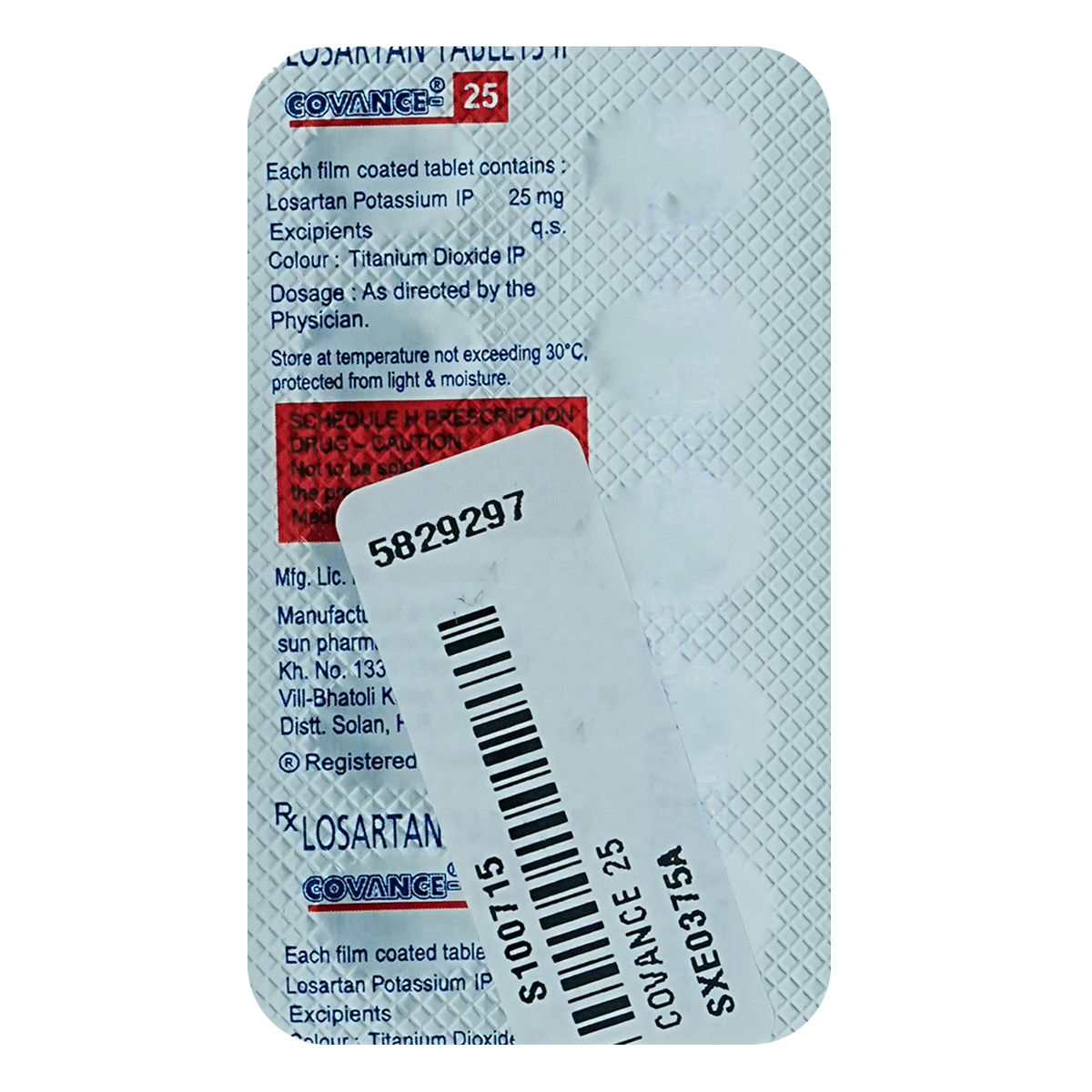 Buy Covance 25 Tablet 10's Online